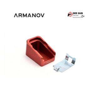 Armanov MPGLV2 Magazine Base Pad +2 rnd for Glock 17/ 19/ 34 สีแดง